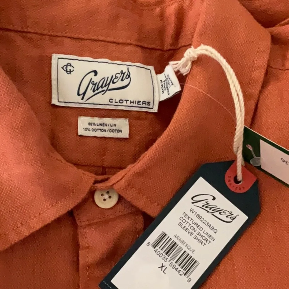 Grayers, Textured Linen Cotton Shirt, NWT - Picture 10 of 11